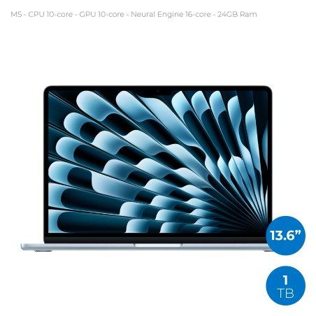 Notebook 13.6" - Apple MacBook Air - M5 CPU 10‑core  GPU 10‑core - Ram 24GB - SSD 1TB -...