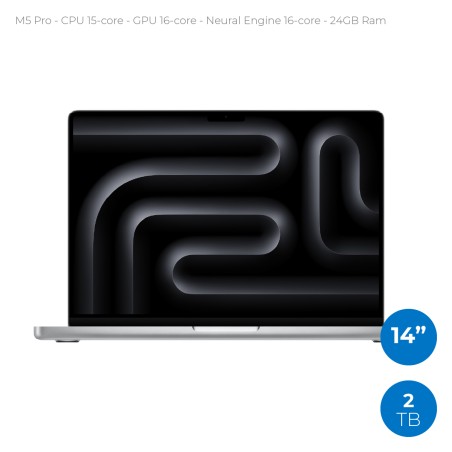 Notebook 14" - Apple MacBook Pro - M5 Pro  CPU 15‑core GPU 16‑core - Ram 24GB - SSD 2TB -...