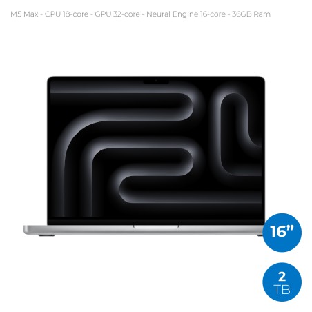 Notebook 16" - Apple MacBook Pro - M5 Pro  CPU 18‑core GPU 32‑core - Ram 36GB - SSD 2TB -...