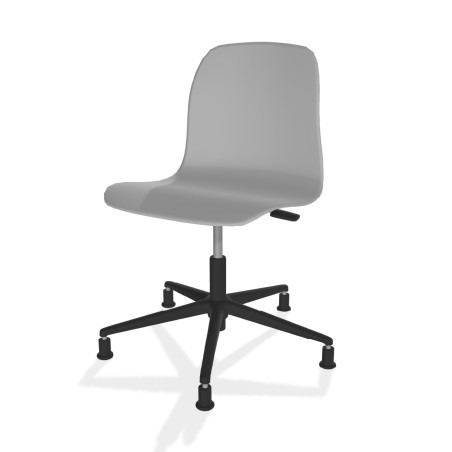 Sedia Pioppo Girevole con Piedini - Altezza Regolabile da 40 a 48,5 cm - Colore Scocca...