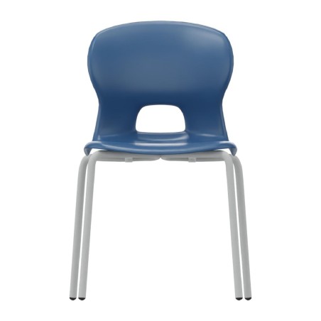 Sedia Gelso con 4 Gambe - Altezza Seduta 46 cm - Colore Scocca Blu - Colore Struttura Grigio