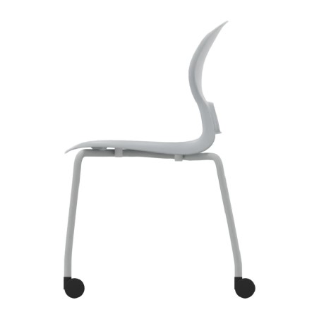 Sedia Gelso 4 Gambe con Ruote - Altezza Seduta 42,5 cm - Colore Scocca Grigio Chiaro -...
