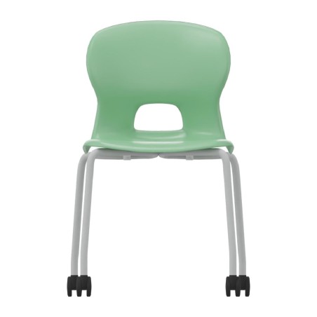 Sedia Gelso 4 Gambe con Ruote - Altezza Seduta 42,5 cm - Colore Scocca Verde Acqua - Colore...