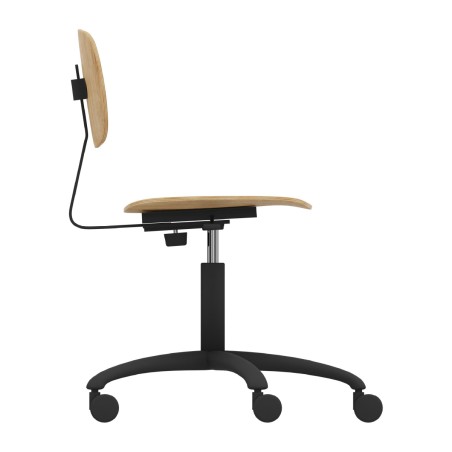 Sedia Modello GPRO Girevole in Legno con Ruote - Altezza Regolabile M5/M6 - Colore Scocca...