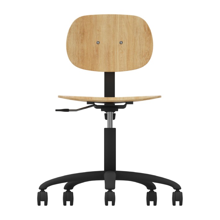 Sedia Modello GPRO Girevole in Legno con Ruote...