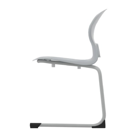 Sedia Gelso Cantilever - Altezza Seduta 42,5 cm - Colore Scocca Grigio Chiaro - Colore...