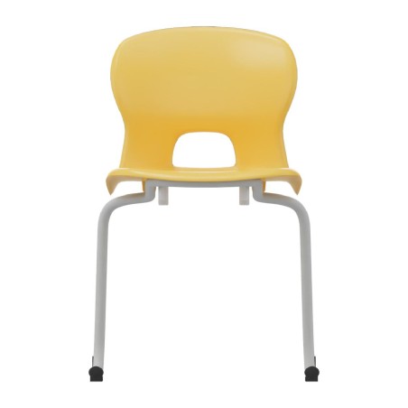 Sedia Gelso Cantilever - Altezza Seduta 46,5 cm - Colore Scocca Giallo - Colore Struttura...