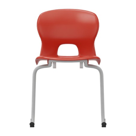 Sedia Gelso Cantilever - Altezza Seduta 46,5 cm - Colore Scocca Rosso - Colore Struttura Grigio