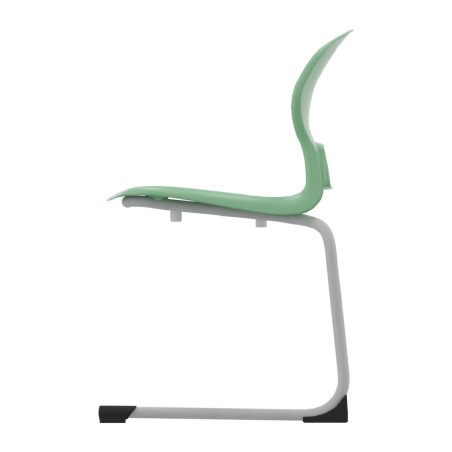 Sedia Gelso Cantilever - Altezza Seduta 46,5 cm - Colore Scocca Verde Acqua - Colore...