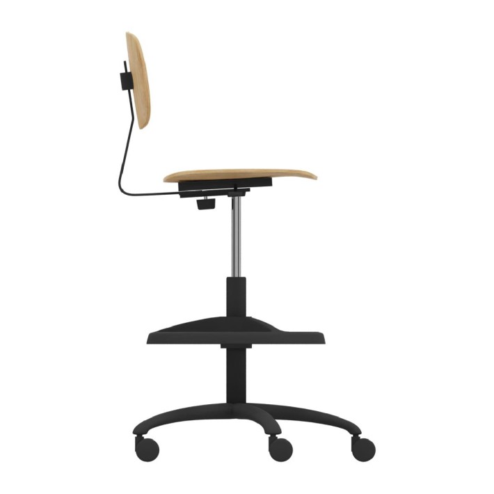 Sedia Alta Modello GPRO Girevole in Legno con...