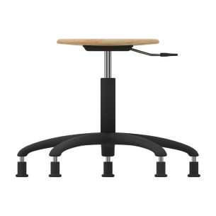 Sgabello Modello GPRO Girevole in Legno con Piedini e... 2