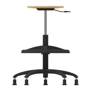 Sgabello Alto Modello GPRO Girevole in Legno con Piedini... 2