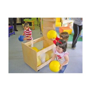 Carrello Porta Giochi in Legno con Ruote - Dimensioni 52...
