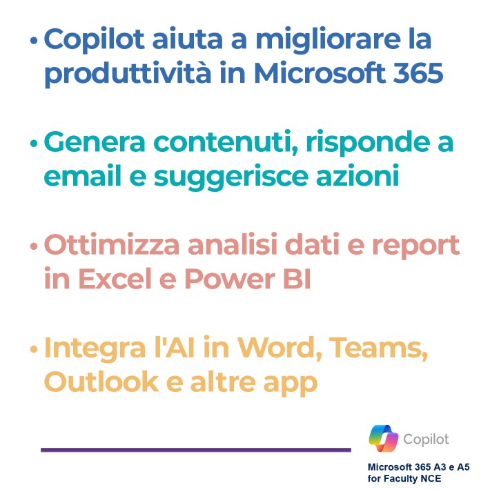 Microsoft Copilot per Microsoft 365 A3 e A5 NCE...