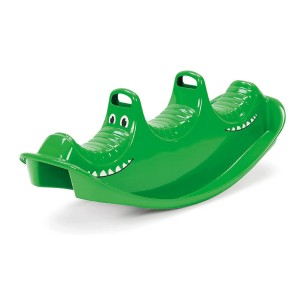 Dondolo Coccodrillo in Plastica - Modello con 3 Posti a...