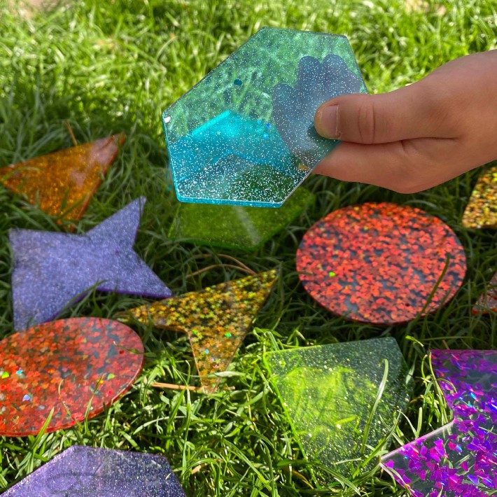 Forme Glitterate in Materiale Acrilico -...
