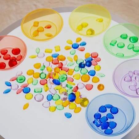 Gemme Colorate Traslucide - Confezione da 144 Pezzi