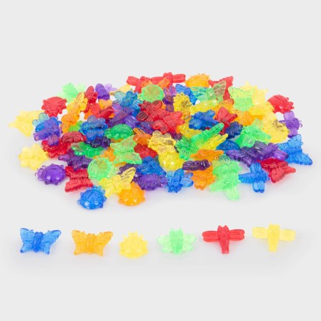 Insetti Colorati Traslucidi - Confezione da 96 Pezzi