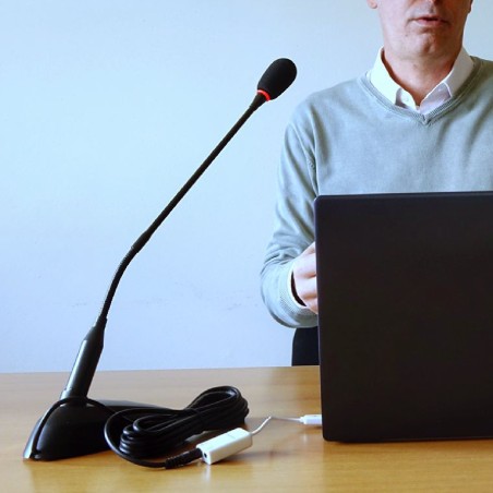 Microfono da scrivania con filo - Desk 135 - Inclusa Scheda Audio Usb