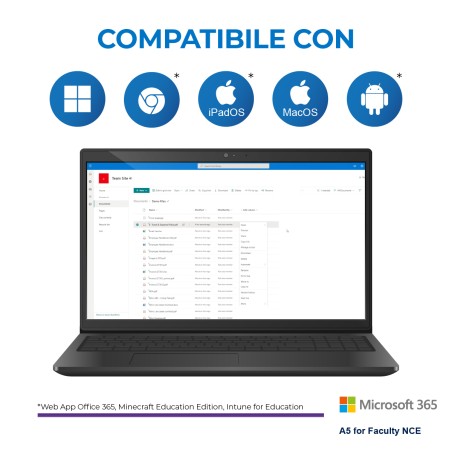 Microsoft 365 A5 for faculty NCE - 1 licenza per 1 utente ( docente - segreteria - ata -...