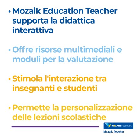 Mozaik TEACHER – Licenza Utente/Docente - Abbonamento 2 Anni – Multipiattaforma – No XR...
