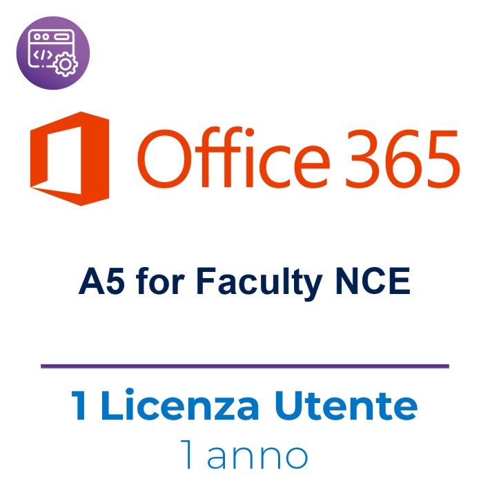 Office 365 A5 for Faculty NCE- 1 licenza per 1...