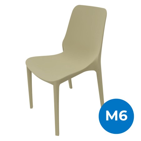 Sedia Ginevra in Tecnopolimero - Altezza Seduta 47 cm - Colore Scocca Tortora
