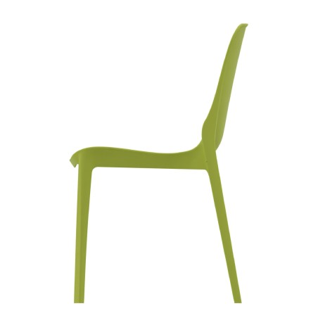 Sedia Ginevra in Tecnopolimero - Altezza Seduta 47 cm - Colore Scocca Verde