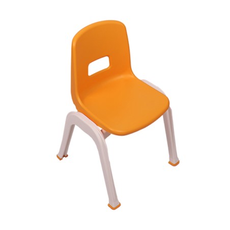 Sedia in Materiale Acrilico - Altezza Seduta 30 cm - Colore Scocca Arancione