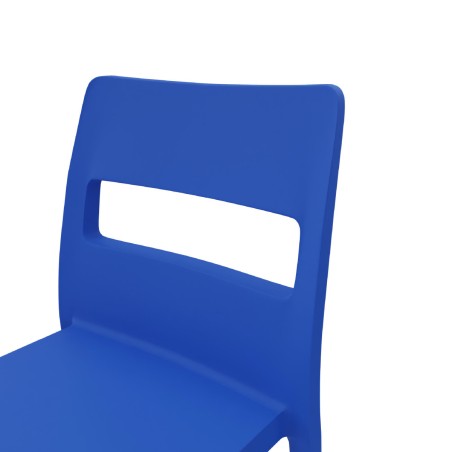Sedia Sai in Tecnopolimero - Altezza Seduta 46 cm - Colore Scocca Blu