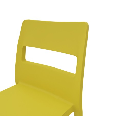 Sedia Sai in Tecnopolimero - Altezza Seduta 46 cm - Colore Scocca Giallo