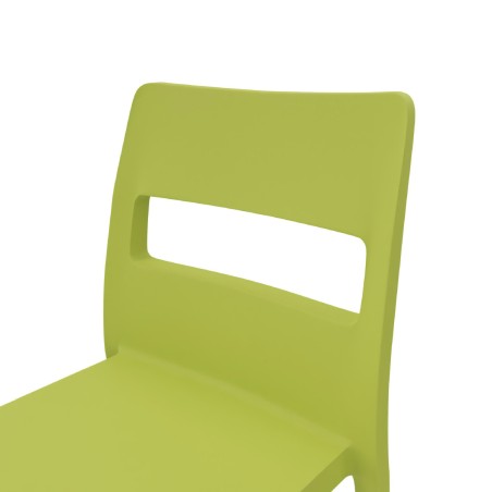 Sedia Sai in Tecnopolimero - Altezza Seduta 46 cm - Colore Scocca Verde