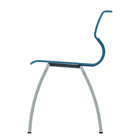 Sedia Solifiber con Gambe - Altezza Seduta 46 cm - Colore Scocca Blu