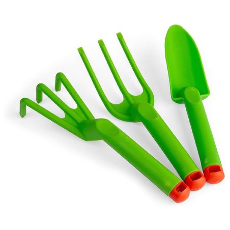 Set 3 Attrezzi per il Giardinaggio in Plastica Antiurto