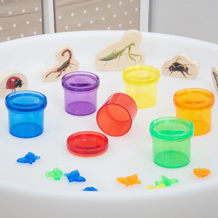 Set da 3 Caraffe Colorate Traslucide con Tacche...
