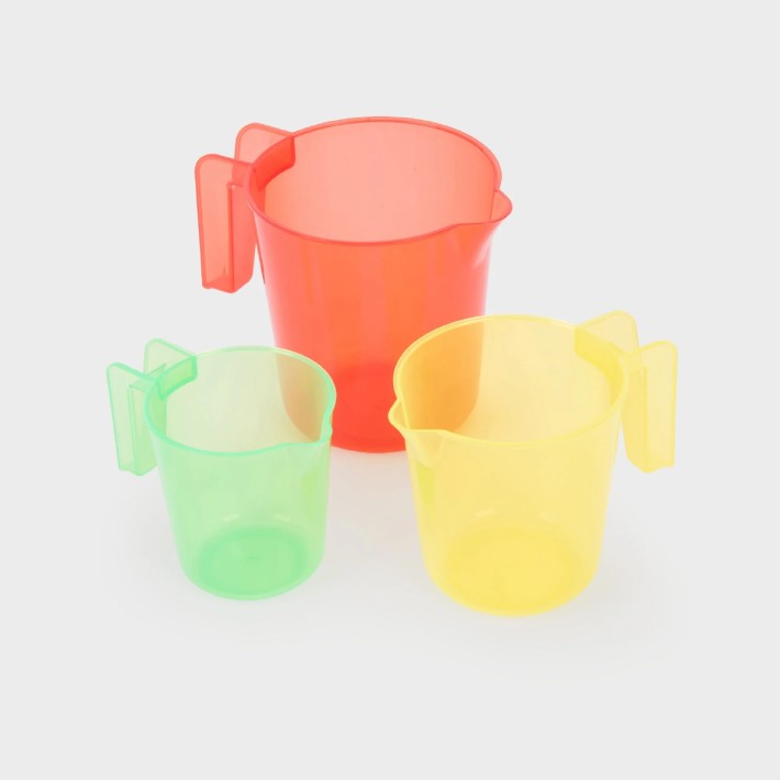 Set da 3 Caraffe Colorate Traslucide con Tacche...