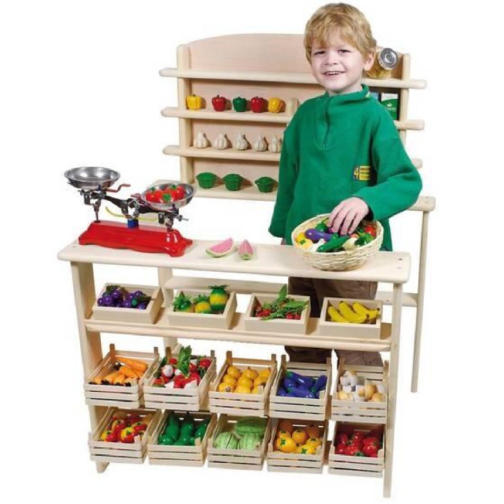 Set Gioco "Banco del Mercato" in Legno...