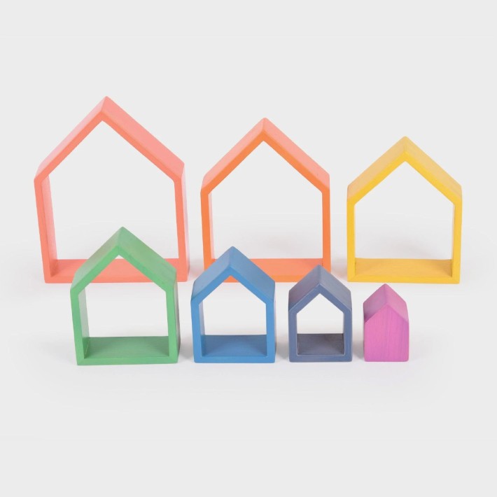 Casette Arcobaleno Matrioska in Legno - Set da...