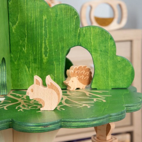 Set Gioco "La Casa sull'Albero nel Bosco" a 3 Livelli - in Legno
