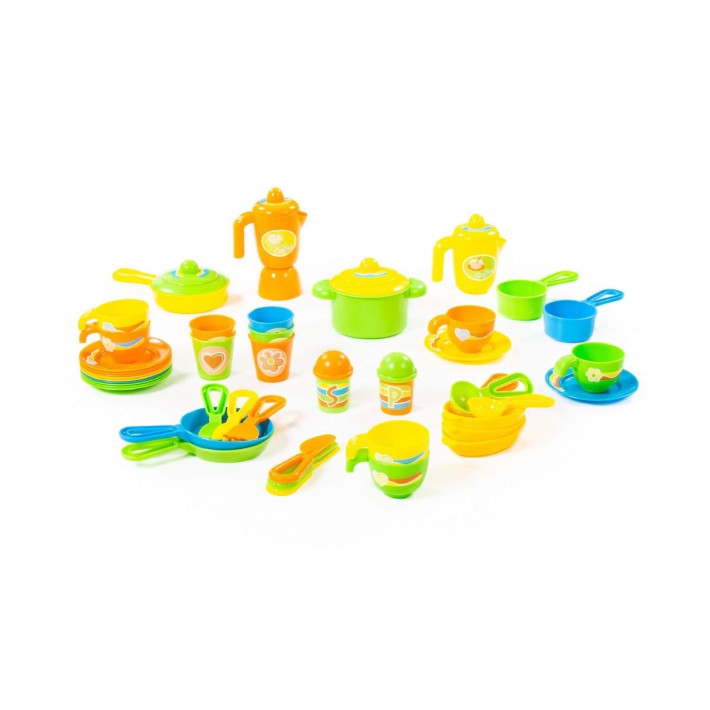 Set Gioco 50 Stoviglie Pranzo/Cena in Plastica