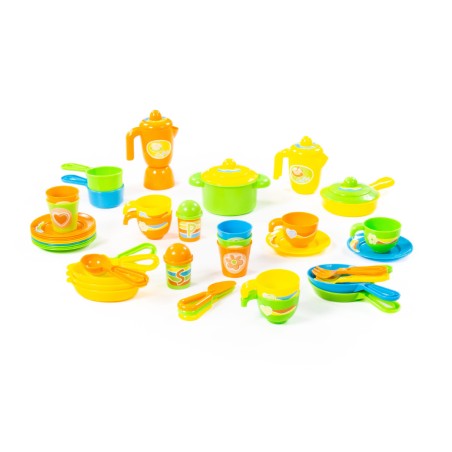 Set Gioco 50 Stoviglie Pranzo/Cena in Plastica