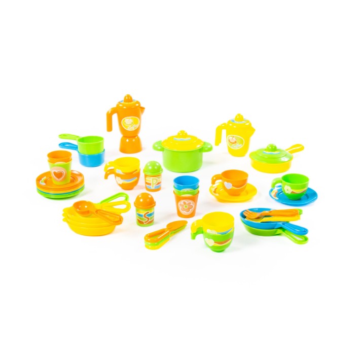 Set Gioco 50 Stoviglie Pranzo/Cena in Plastica