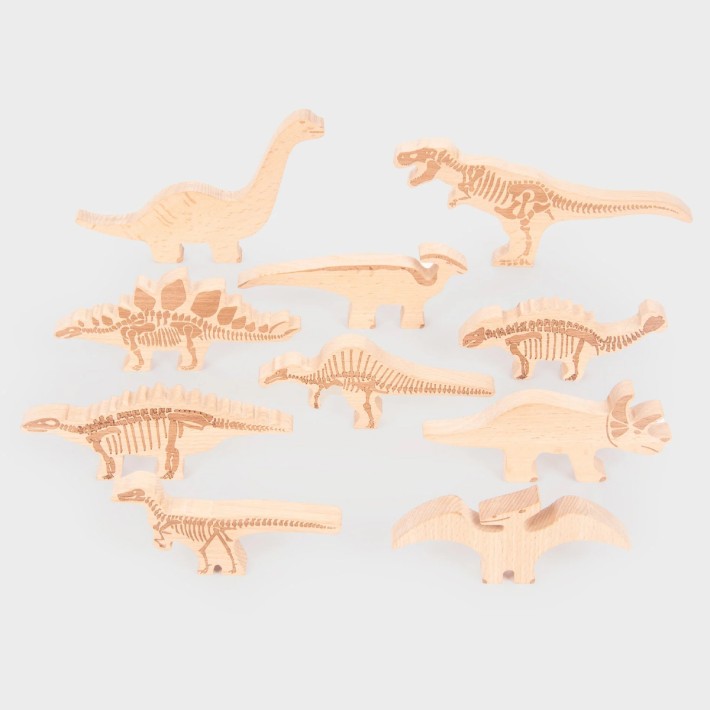 Set Gioco Blocchi dei Dinosauri - In Legno di...