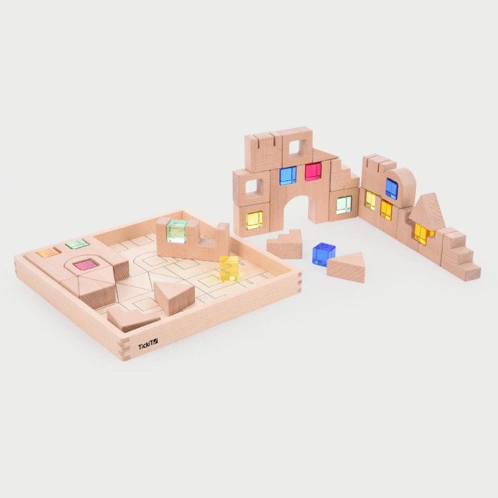 Set Gioco Blocchi Quadrati da Costruzione con...