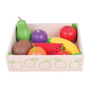 Set Gioco Cassetta del Fruttivendolo in Legno