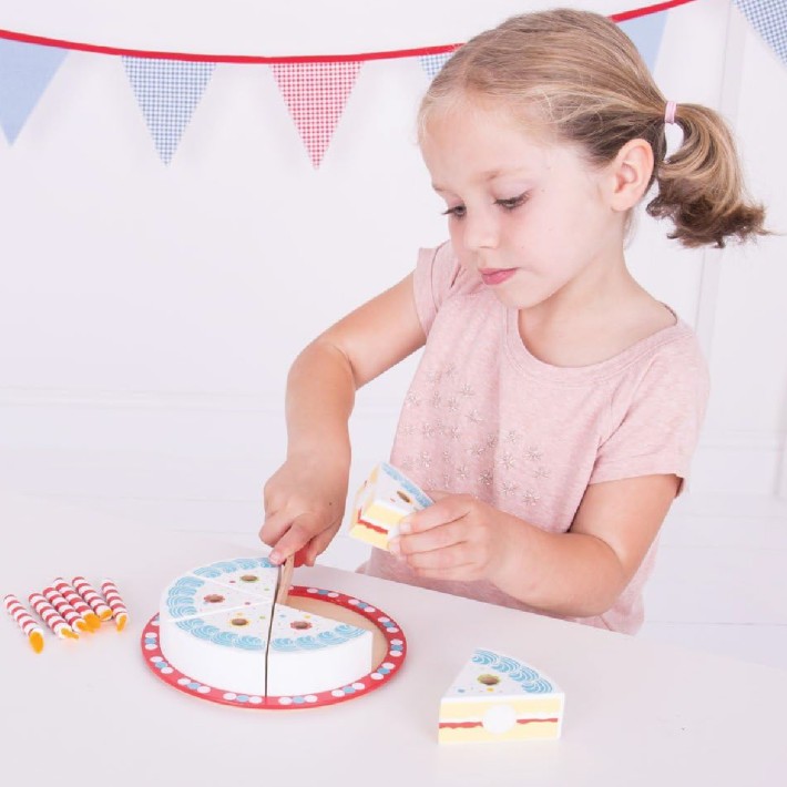 Set Gioco Torta di Compleanno in Legno