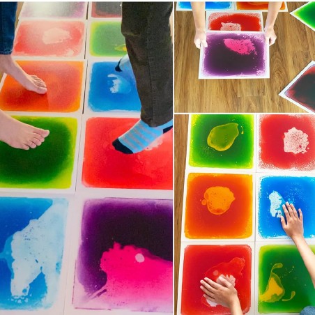Strumento Sensoriale - Pannelli Quadrati con "Lava Colorata"