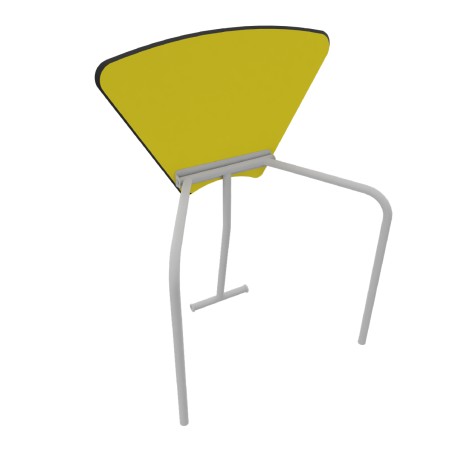 Tavolo Pino RB in MDF+ con Ruote - Altezza Gambe 71 cm (M5) - Colore Piano Giallo