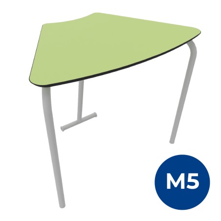 Tavolo Pino RB in MDF+ con Ruote - Altezza Gambe 71 cm (M5) - Colore Piano Verde