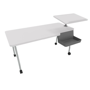 Tavolo Teaching Station con Leggio a DX - Dimensioni 140...